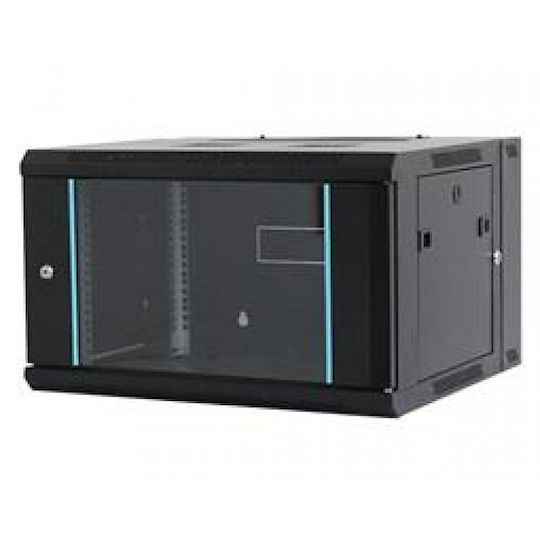 DateUp Επιτοίχια Καμπίνα Rack 18U 60x90.1cm Μαύρο