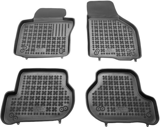 Car Mats 3D Rubber VW Golf 5 6 VW Jetta Seat Leon Toledo 2004-2012 VW Scirocco Skoda Octavia 2 2004-2013 Black Type 4 Pieces