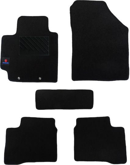 Autopataki Set of Front and Rear Mats 5pcs for Suzuki Swift 2016-2023 Black