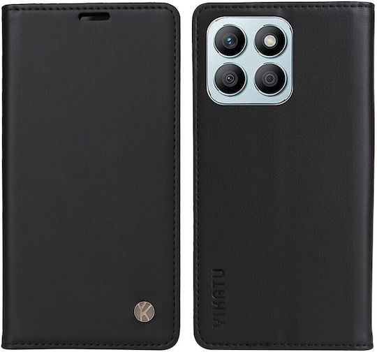 Honor Folio Series Книга Изкуствена кожа / Силикон / Пластмаса Черен (Honor X8b)