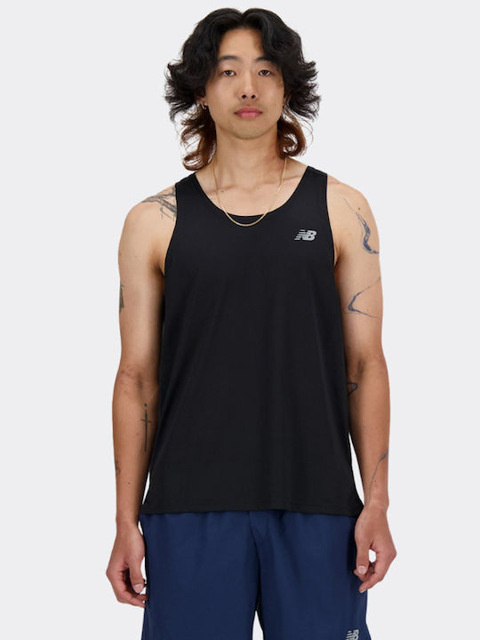 New Balance Αθλητική Μπλούζα Μαύρη