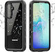 Shellbox Umschlag Rückseite Silikon Wasserdicht Schwarz (Galaxy A54)