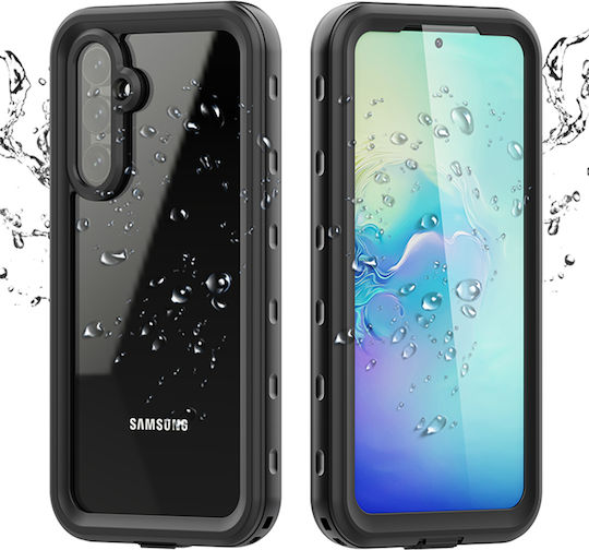 Shellbox Umschlag Rückseite Silikon Wasserdicht Schwarz (Galaxy A54)