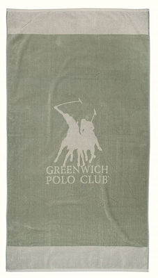 Greenwich Polo Club Πετσέτα Θαλάσσης Βαμβακερή Γκρι 170x90εκ.