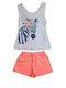 Joyce Kids Set with Shorts Summer 2pcs White