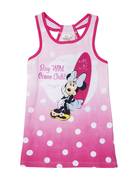 Disney Minnie Rochie pentru Copii Polka Dot Fără mâneci Roz