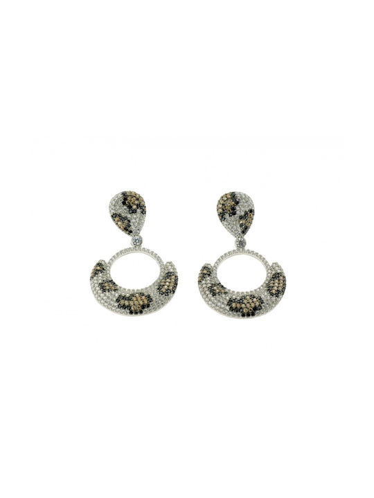 Earrings made of Silver with Stones