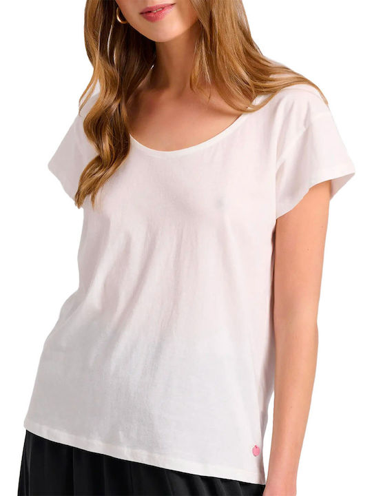 Funky Buddha Feminin Tricou Off White