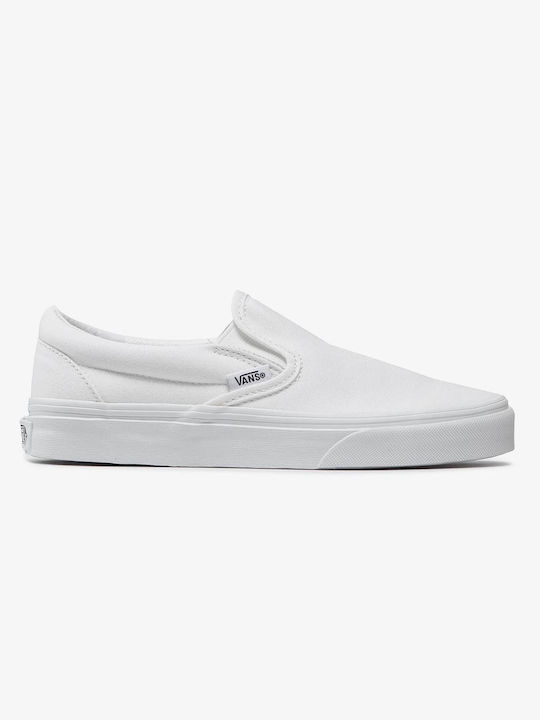 Vans Classic Men's Canvas Slip-Ons White