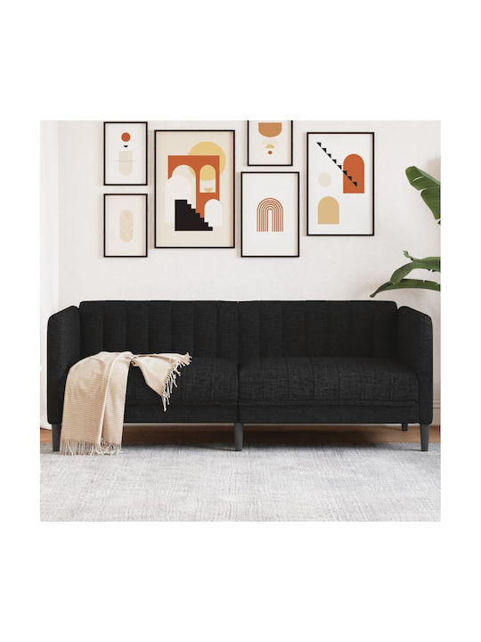 Διθέσιος Καναπές Μαύρος 176x76.5x74.5εκ. 372606