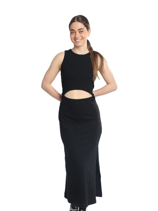 Paco & Co Maxi Dress with Slit Black
