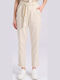 Funky Buddha Γυναικείο Παντελόνι Casual Fbl009-122-02-chalk Λευκό Γυναικεία Lyocell Collection Market Κανονική