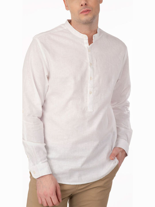 Rebase Langärmlig Leinen Hemd Off-White
