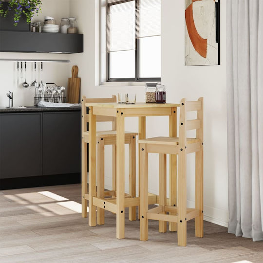 vidaXL Garten- und Outdoor-Möbelsets Typsatz für kleinen Balkon 3 Stück Masiφ Ξύλο Πεύκου