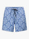 Paisley Men's Swimwear Shorts Blue with Patterns
