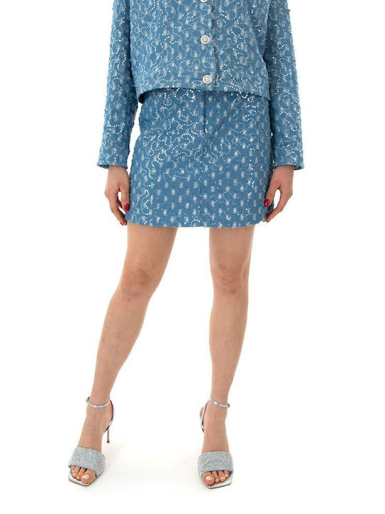 Twenty 29 Mini Skirt Ασημι- Μπλε