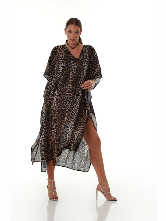 Bluepoint Damen Maxi Kaftan Strand Coffee