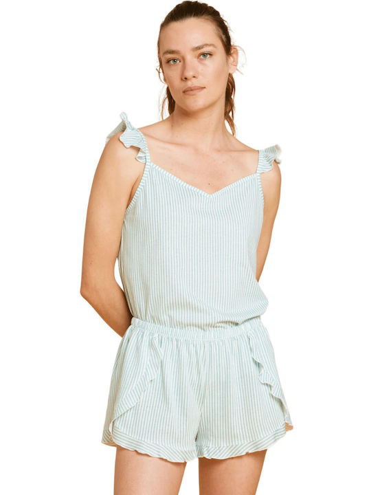 Noidinotte Women's Pyjamas Bratella Striped 8625 Turquoise