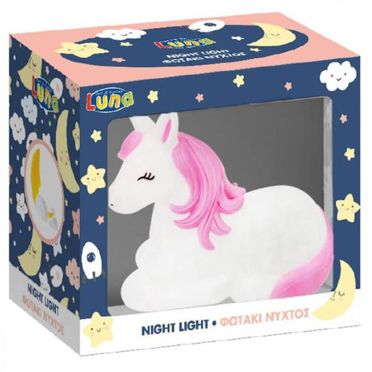 Luna Lampă decorativă pentru copii Alb 16x14.5x9.5εκ.