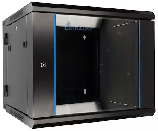 Extralink Wandmontiert Rack-Schrank 9U Schwarz EX.12943