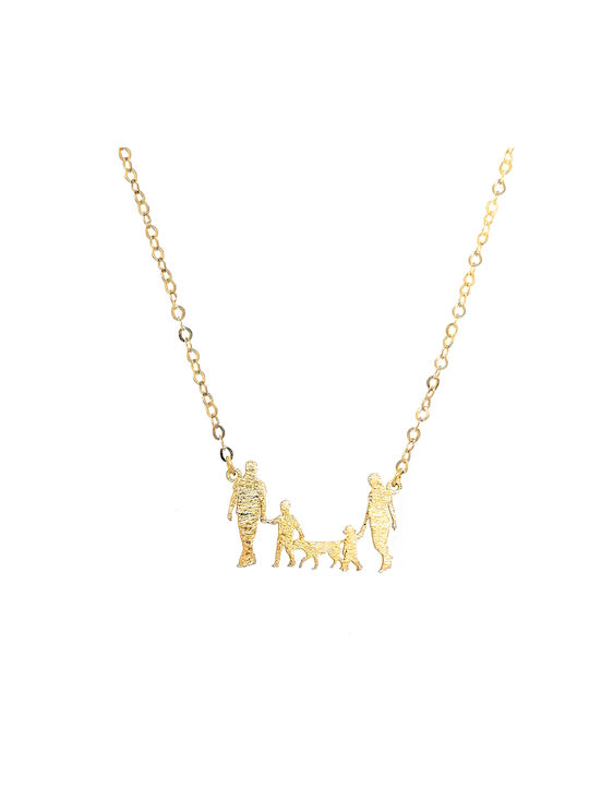 Dio Jewellery Lab Necklace Family from Gold Plated Silver