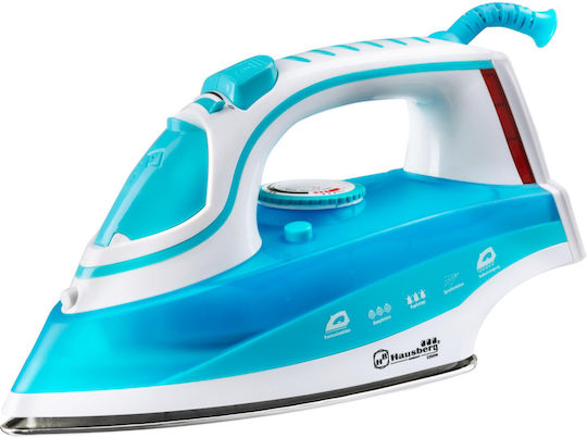Hausberg Steam Iron 2200W with Ceramic Plate and Continuous Steam Supply 17g/min
