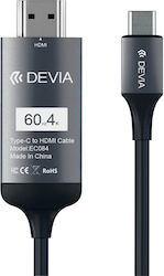 Devia HDMI male - USB-C male 2m Μαύρο