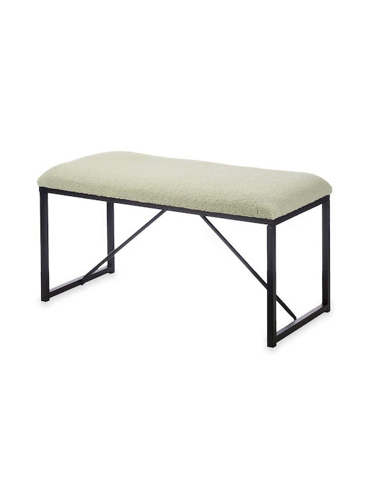 Dining Room Metallic Bench Green 81x42x38cm