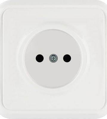 Karlik Single Mortice Πρίζα Ρεύματος Albă 1buc