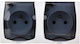 Ospel Madera Double Waterproof Transparent Power Socket