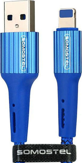 Somostel USB-A to Lightning Cable Μπλε 1m (025928)