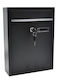 Geko Outdoor Mailbox Metallic in Black Color 32x24x8cm
