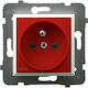 Ospel Aria Single Walled Power Socket Red