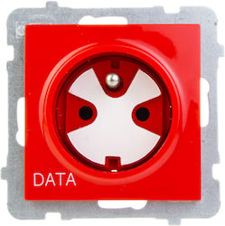 Ospel Power Socket Red 1pcs