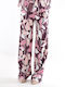 Dama Tesatura Pantaloni Floral Violet