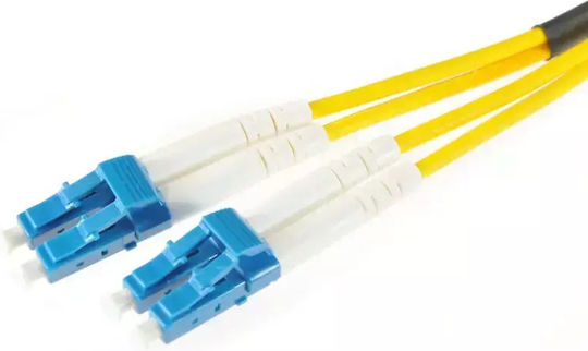 Extralink Καλώδιο Οπτικής Ίνας LC/UPC-LC/UPC 2m Κίτρινο