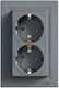 Schneider Electric Asfora Διπλή Χωνευτή Πρίζα Ρ...