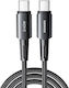 Essager Regular USB 2.0 Cablu USB-C bărbătesc - USB-C 240W Gri 1m (EXCTT3-CG0G-P)