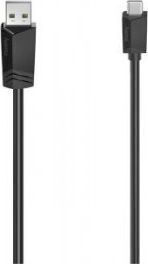 HAMA Редовна USB 2.0 Кабел USB-C мъжки - USB-A мъжки Черен 0.75м (00200631)