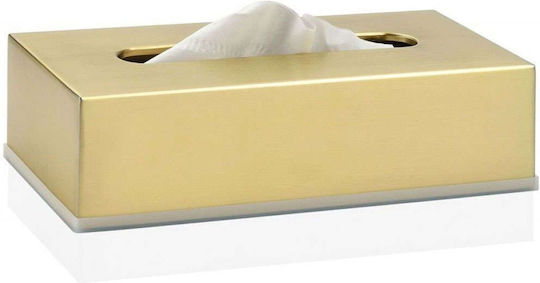 Andrea House Metallic Tissue Holder Yellow 26x12x7cm BA69326