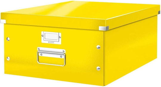 Leitz Plastic Storage Box with Lid Yellow 1pcs