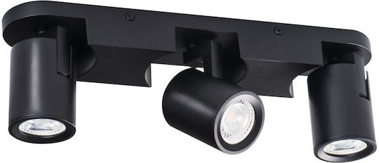 Kanlux Dreifach Spot mit Fassung GU10 in Schwarz Farbe