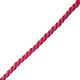 Twisted Double Polyester Lace Pink 0.5cm Meter