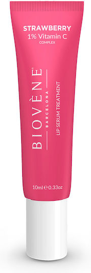 Biovene Strawberry Lip Serum Treatment Brightening Lip Serum 1% Vitamin C 10ml