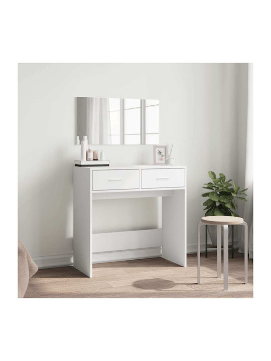 Floor-Standing Makeup Dressing Table Wooden Whi...