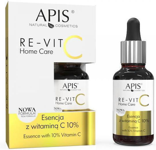 Apis Natural Cosmetics Re-Vit C Serum Gesicht mit Vitamin C für Strahlkraft & Aufhellung 30ml