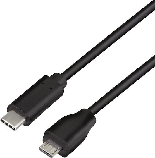 LogiLink USB 2.0 Kabel USB-C männlich - Micro-USB-A Schwarz 0.5m (CU0196)