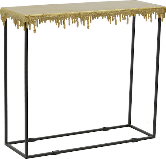 Bulco Consolă Metalică Gold-black L80.5xL28xH72buc