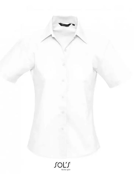 Sol's Embassy Women's Long Sleeve Shirt White