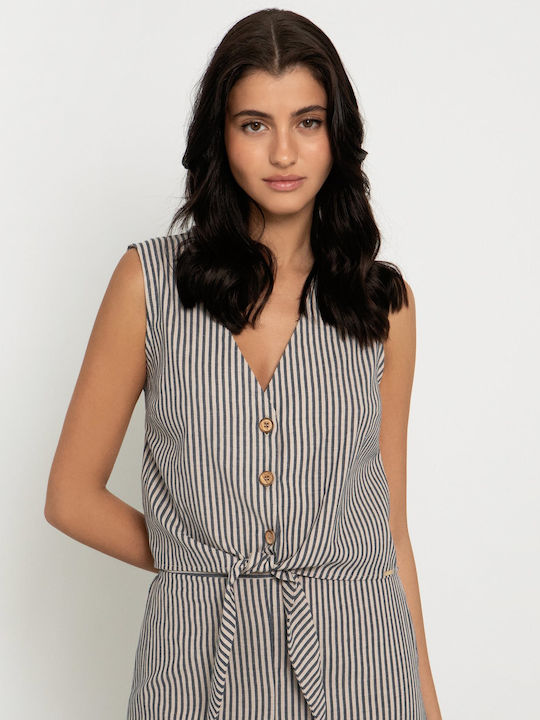 Toi&Moi Women's Striped Sleeveless Shirt Stripes